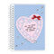 periwinkle sticker book with white polka dots and doily heart that says 'it's the little memories that will last a lifetime'