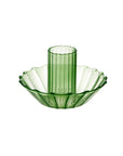 top view of green candle holder