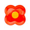 retro red flower shaped ceramic plate
