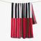 folded colorful multi-stripe oversized towel