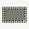 black and white geometric bath mat