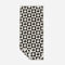 black and cream checkered flower hand towel
