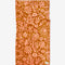 orange and pink abstract palm tree and sun design woven towel