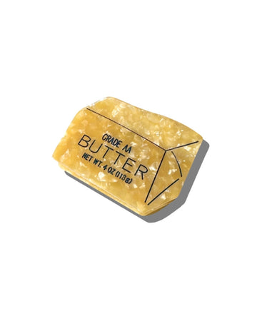 yellow stick of butter acrylic hair claw