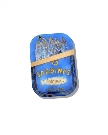 blue sardine can compact mirror