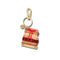 colorful book stack bag charm with gold hardware