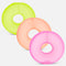 set of three stress loops in orange, pink and yellow