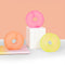 set of three stress loops in orange, pink and yellow