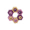 various shades of purple and pink mini magnet fidget toy in a star design