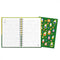 interior pages and stickers of yellow and green two toned hardcover notebook with chenille miffy face