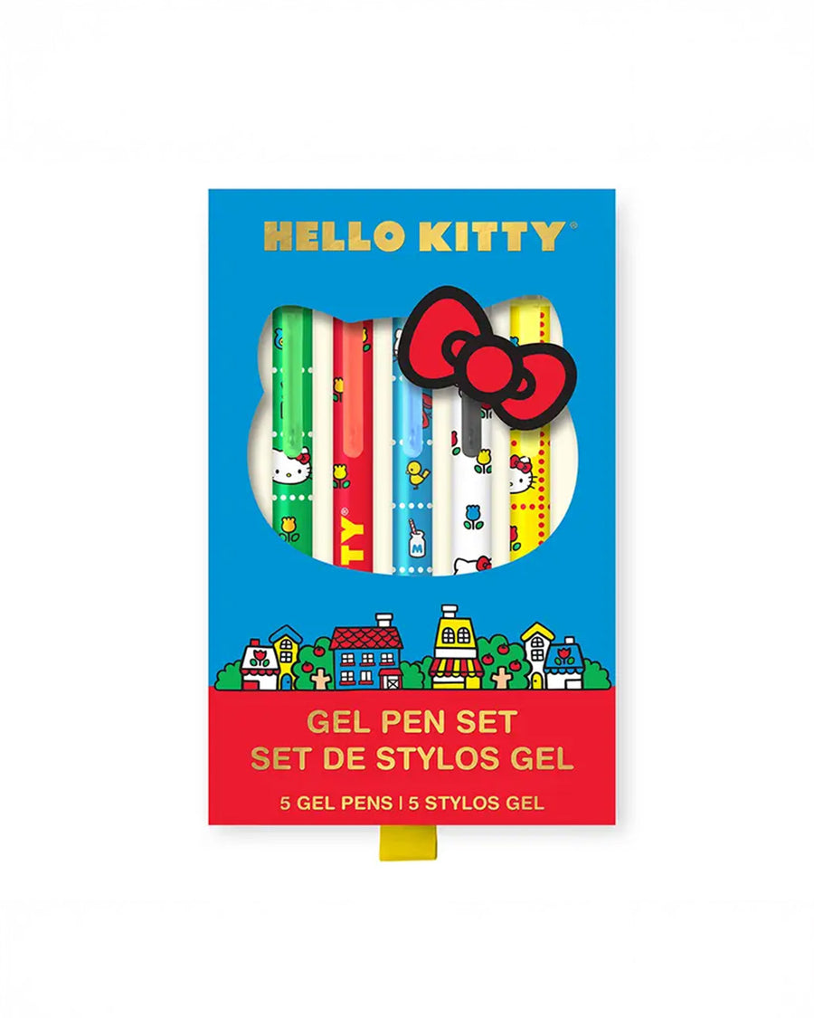 set of 5 colorful hello kitty themed gel pens