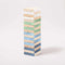 blue and green tone giant jumbling tower