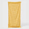 golden mustard floral textured beach towel