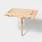 opened wooden portable picnic table with cup holders and bottle opener