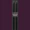 packaged set of two black taper candles that drip red wax when lit
