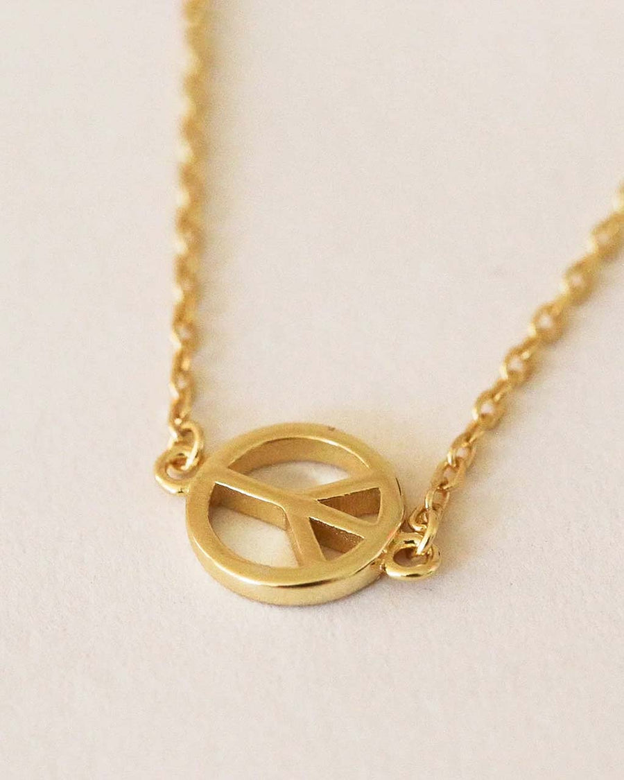 gold peace sign necklace