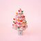 lit pink ceramic night light with colorful  glowing ornaments