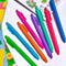 set of 8 colorful gel pens on paper