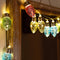 hung retro disco string lights