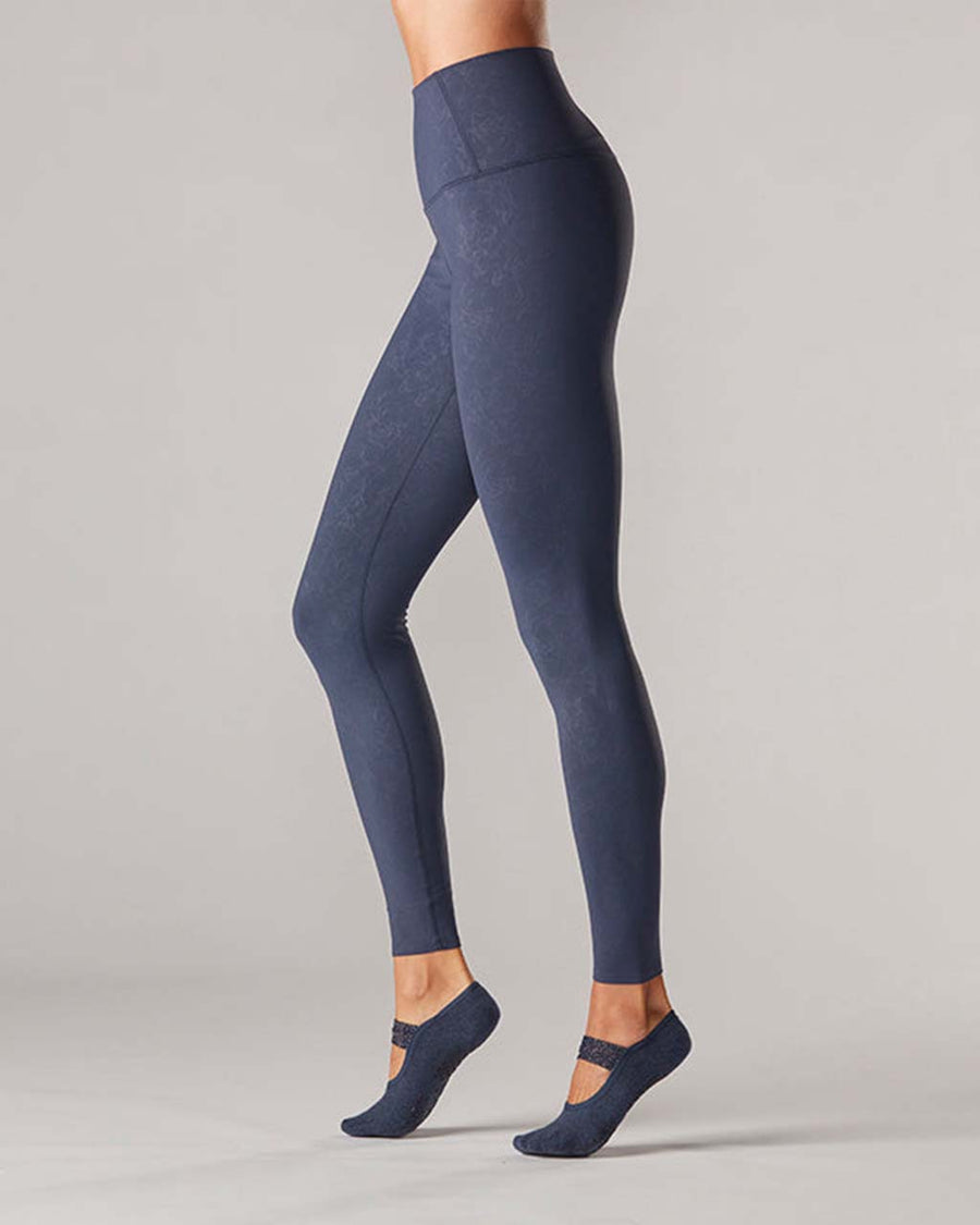 High Waisted Legging - Navy Lily – ban.do