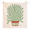 tea towel with rosemary print and pot with rosemary across the front