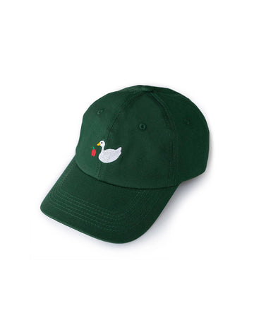 green hat with good and apple embroidered design
