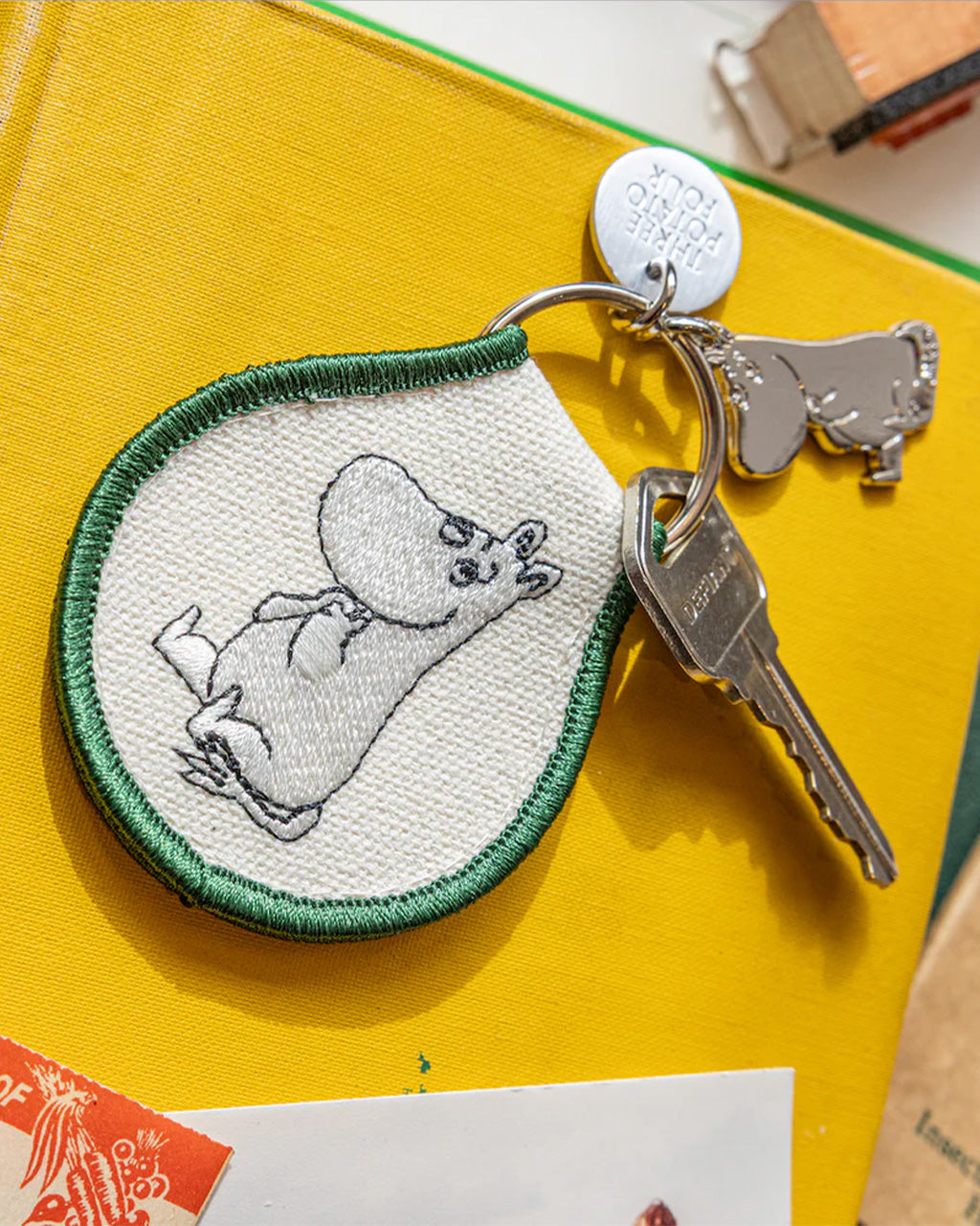 Moomintroll Sitting Patch Keychain + Charm – ban.do