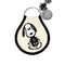 cream and black patch keychain with skeleton snoopy design