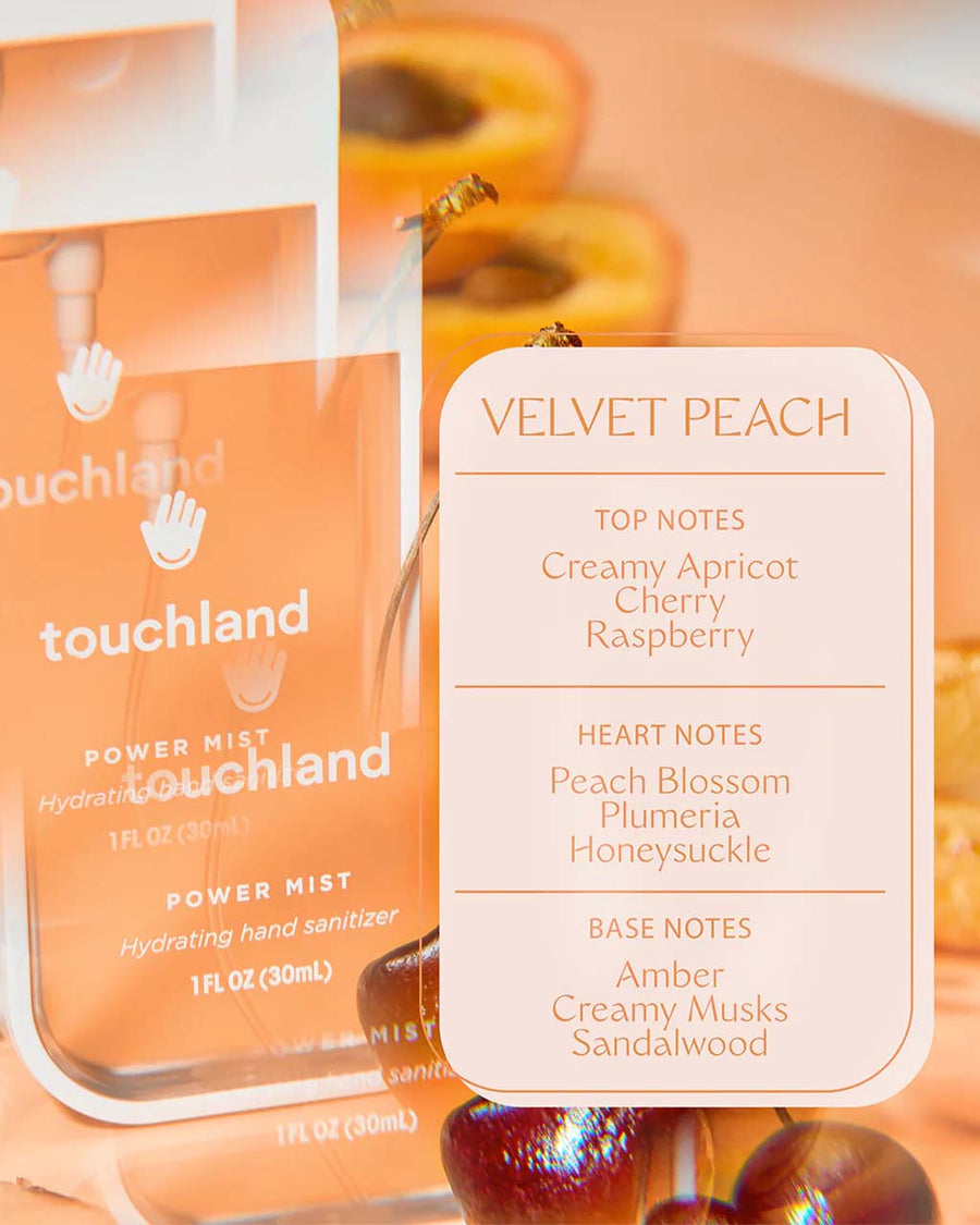 Top notes: creamy apricot, cherry, raspberry Heart notes: peach blossom, plumeria, honeysuckle Base notes: amber, creamy musks, sandalwood