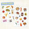 set of 2 sticker sheets with realistic breakfast items