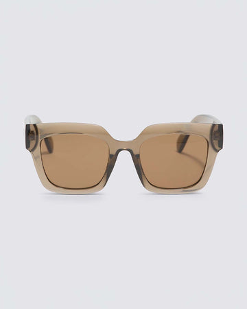 brown translucent oversized sunglasses