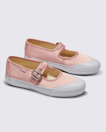 ballet pink thick strap mary jane with white soles