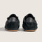 back view of black super low pro collapsible sneaker