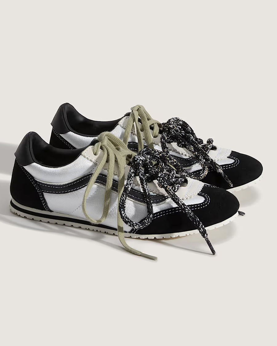 Super Low Pro Sneaker - Satin Black + Silver – ban.do