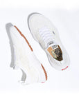 pair of white mesh vans VR3 shoes with brown soles