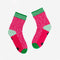 pink and and green colorblock varsity house socks