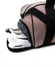 side zipper shoe compartment on gym duffel