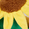 up close of flower on smiley potted sunflower warmies heating plush