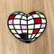 plastic acrylic heart shaped 'disco' heart mirror wall art