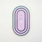 lilac toggle light switch cover with dark green accent color