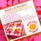 back view of pink, yellow and cream DIY mini quilt kit