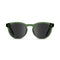 front view of crystal green round sunglasses