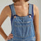up close of oversized front pocket on overalls