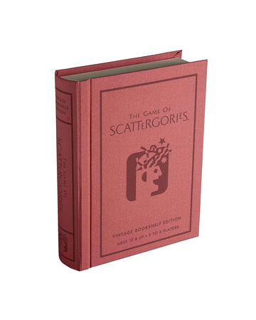 vintage scattergories game with bookshelf cover