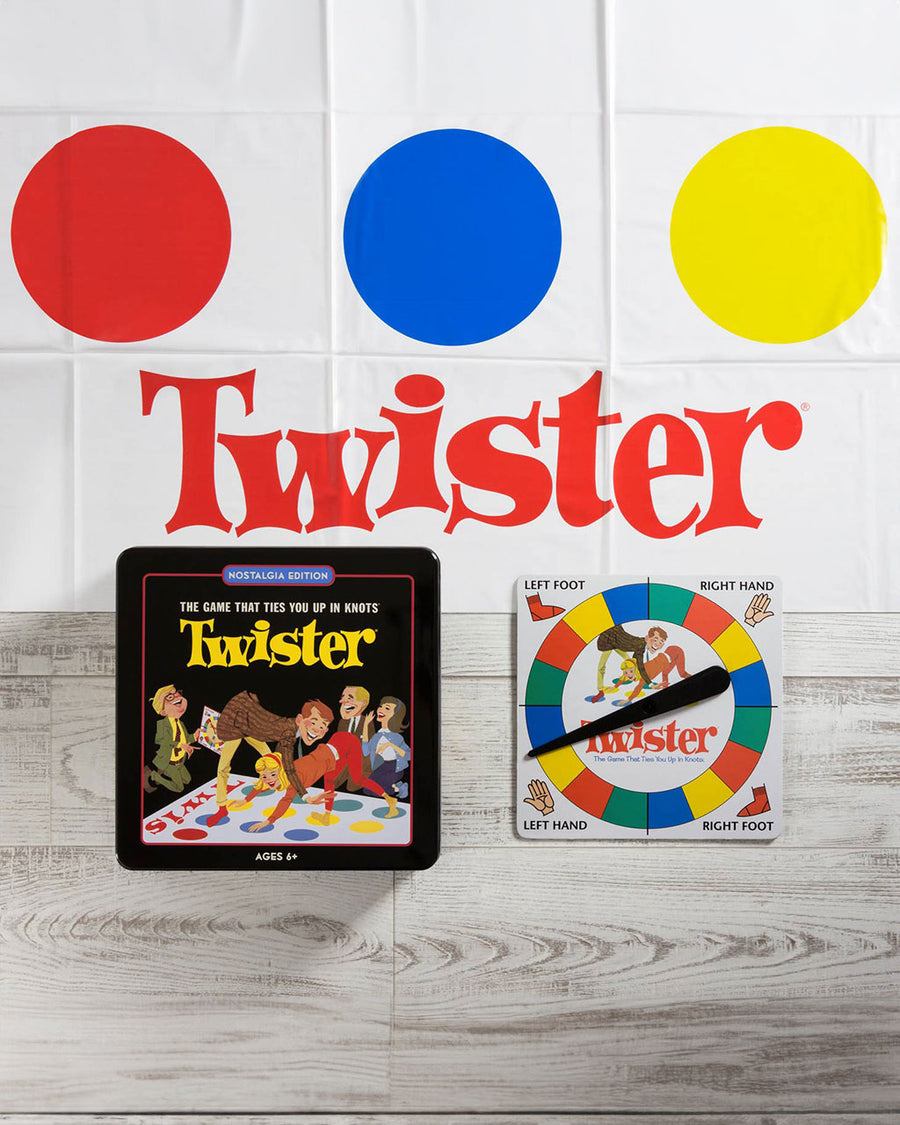 twister vintage nostalgia tin with board and spinner