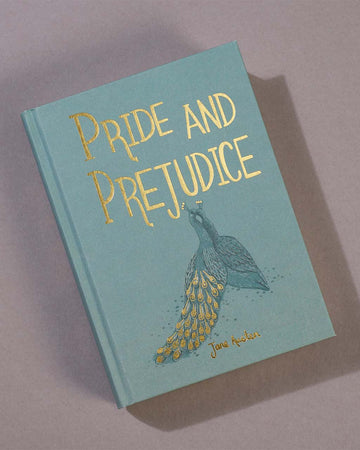 hardcover pride and prejudice book on a table