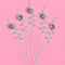 silver disco ball reusable straw set of 5