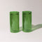 set of 2 double wall green 16 oz. glasses