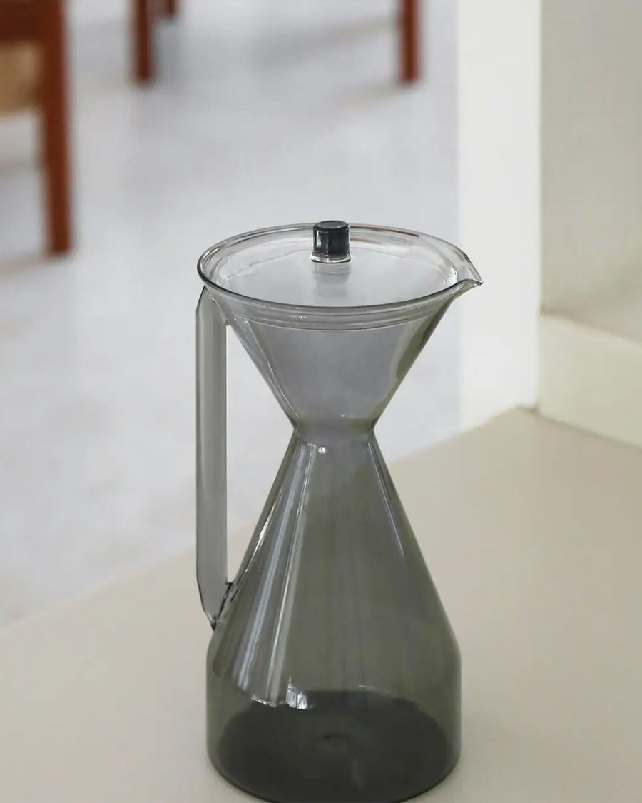 Gray Pour Over Carafe on a table