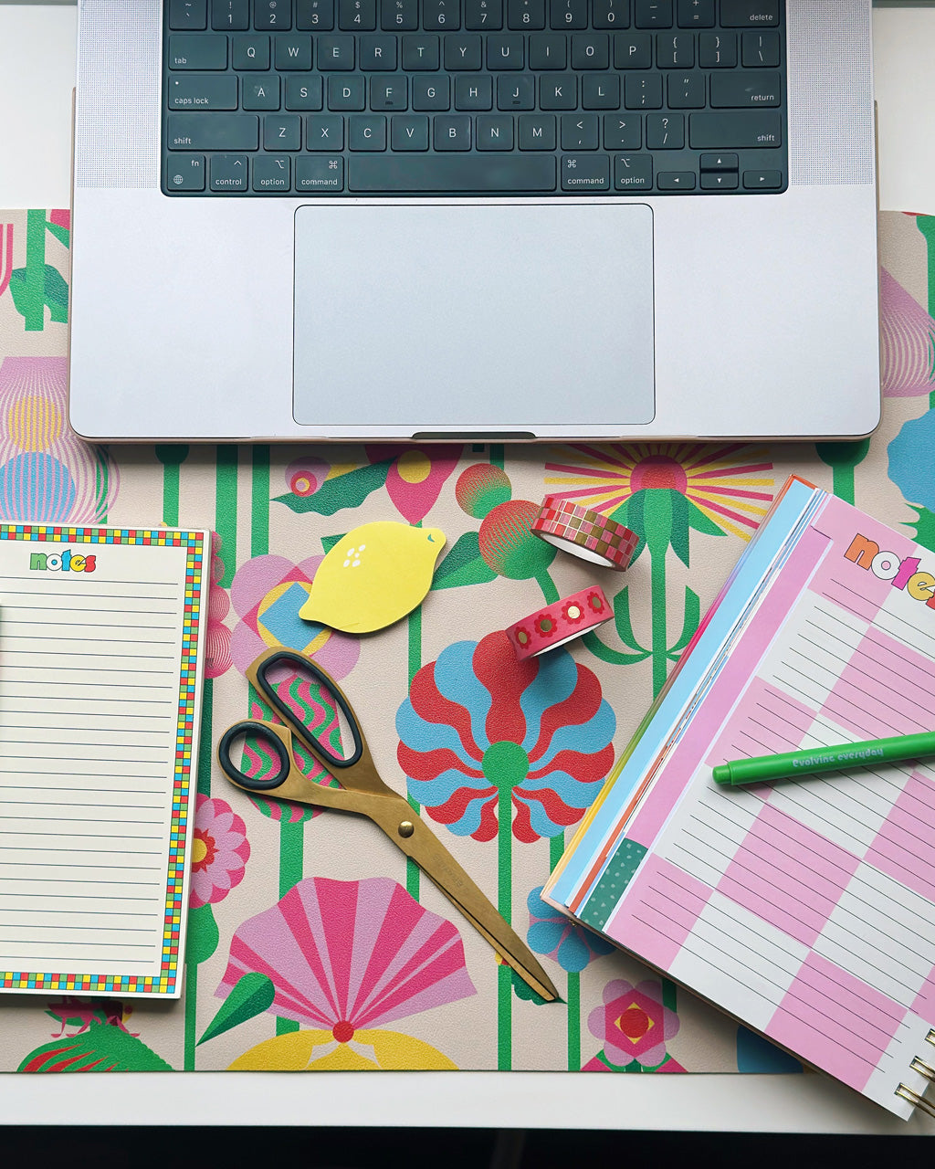 Get It Together Desk Pad Geometric Floral ban.do